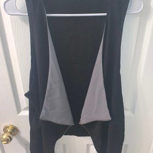 Forever 21 Black/Grey Zipper Vest
